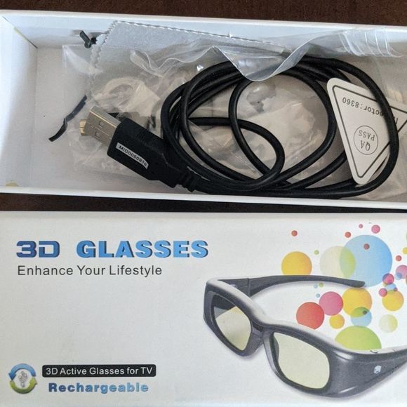 3D Glasses For TV, Rechargeable - Picture 5 of 6